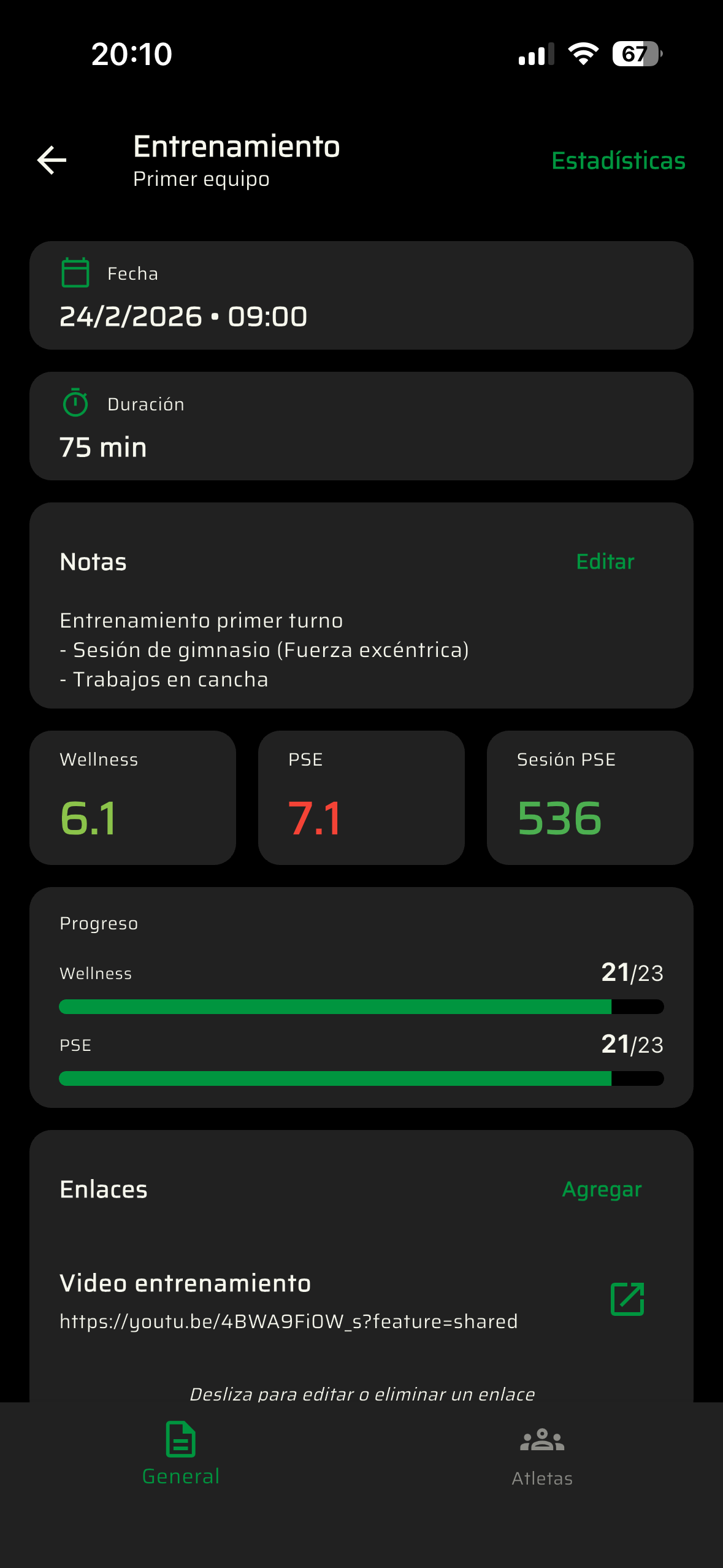Pantalla notificaciones